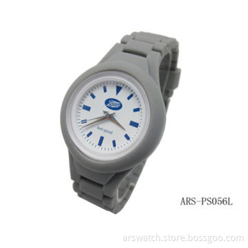 Silicone strap plastic watches in Japan quartz movement, CE & RoHS certificates